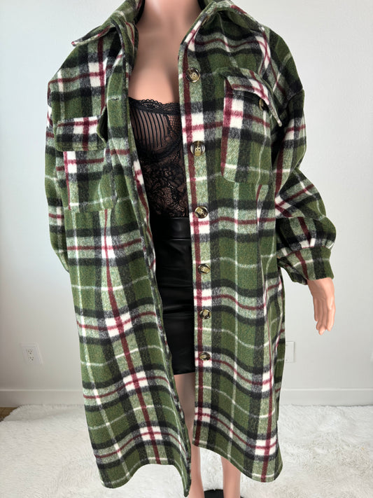 Its Cold Outside Plaid Coat